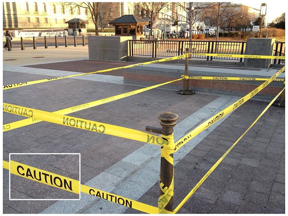 Good Quality Black Yellow Police Caution Tape for Barrier Warning